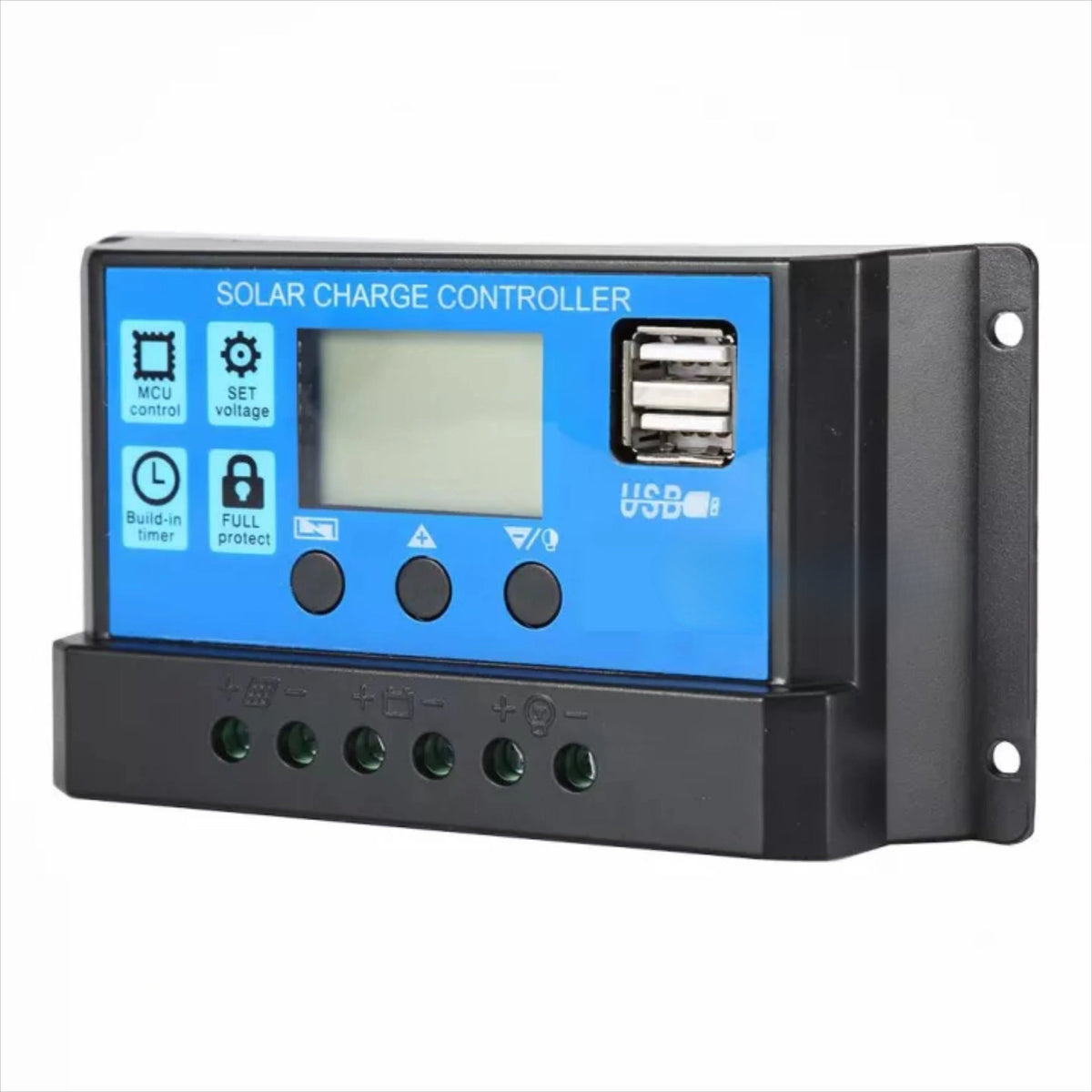 30A PWM Solar Charge Controller 12V/24V Battery Regulator Solar Panel ...
