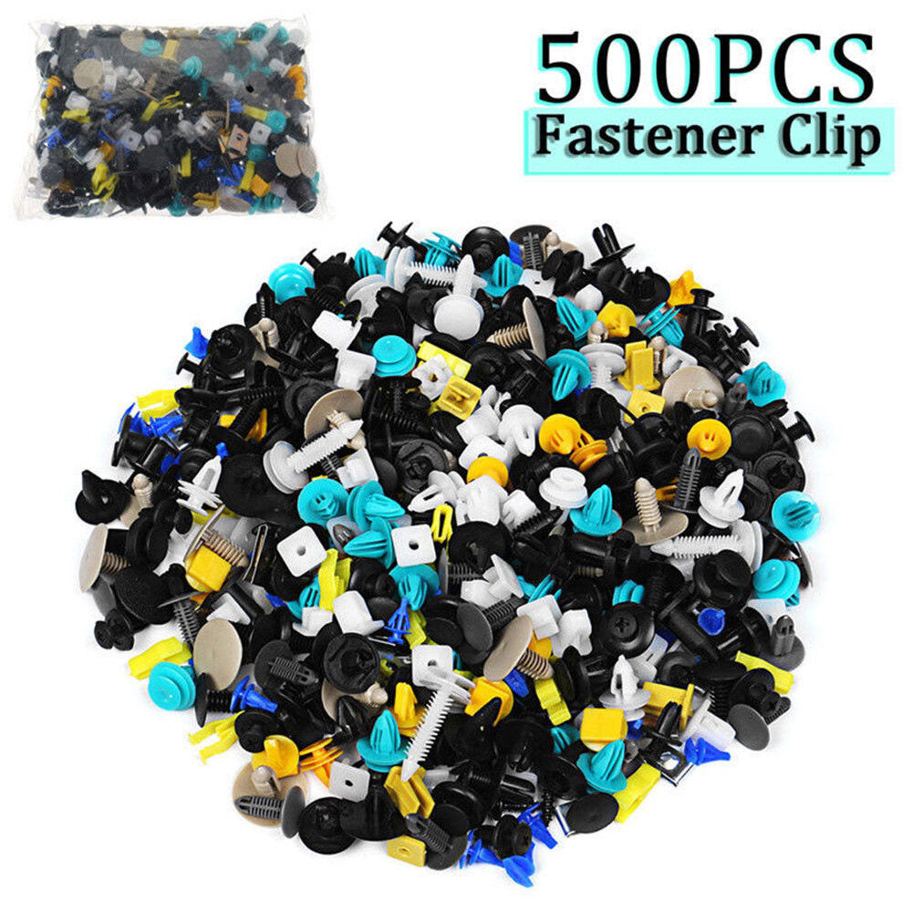 500Pcs Car Fastener Clips Universal Car Bumper Retainer Clips Plastic ...