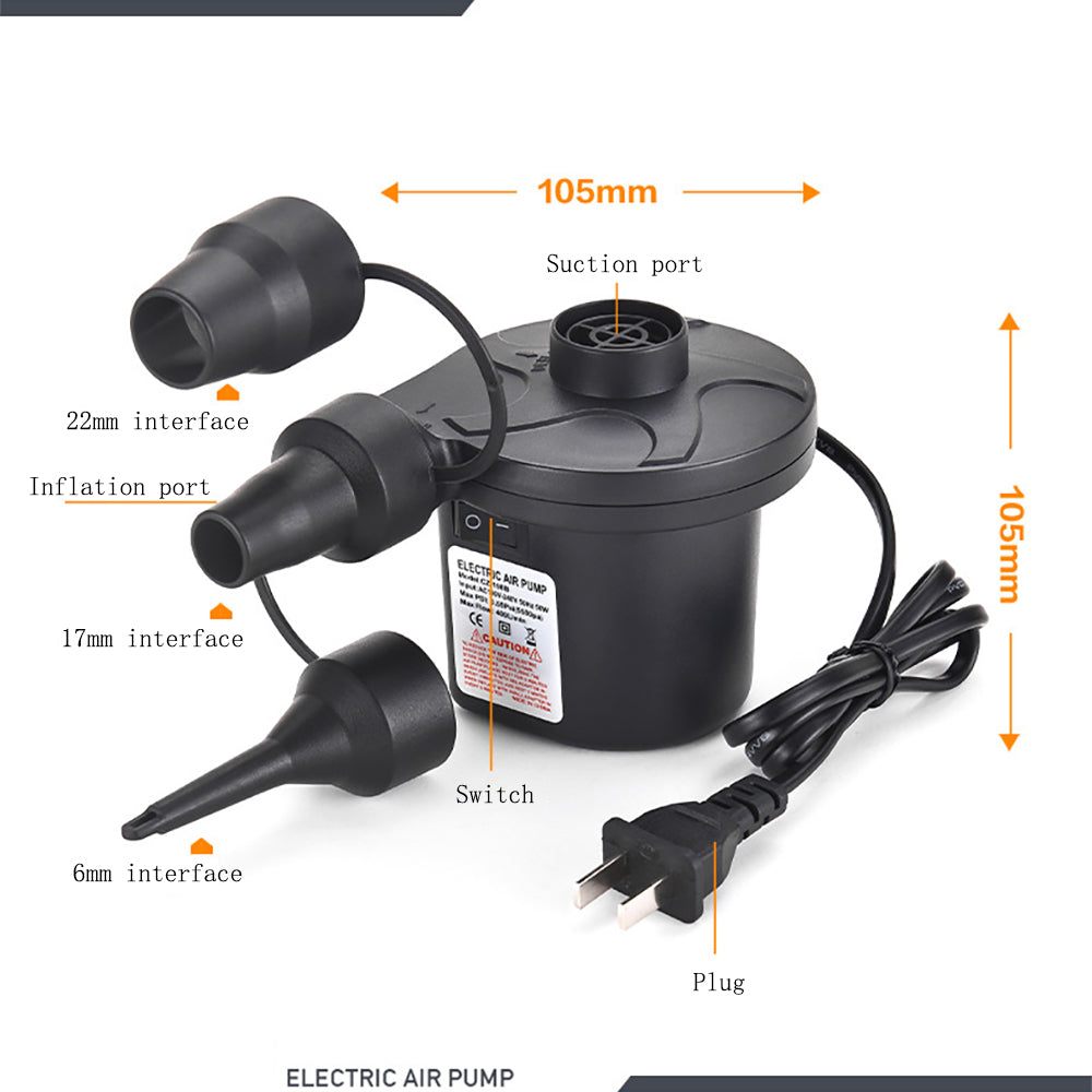 Electric Air Pump Potable Inflatable Compressor For Mattress Swimming ...