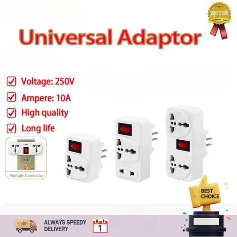 Universal Adaptor With Switch Travel Adapter Plug Electrical Converter ...