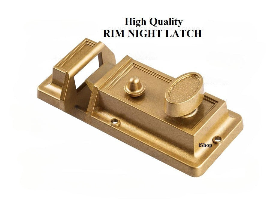 Gate Rim Deadlock Night Latch / Gate Lock / Rim Lock (deadlock) Gold – Arrow Hardware