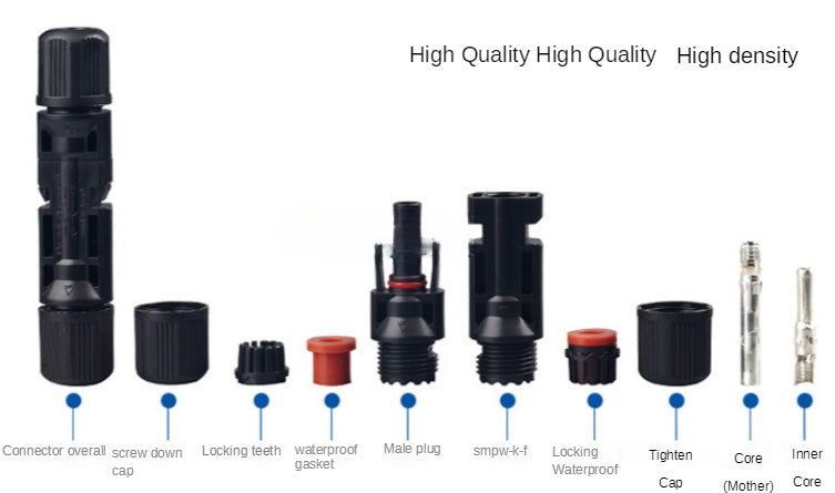 1pc MC4 Connectors Waterproof Male Female Plug Cable Terminals for Sol ...