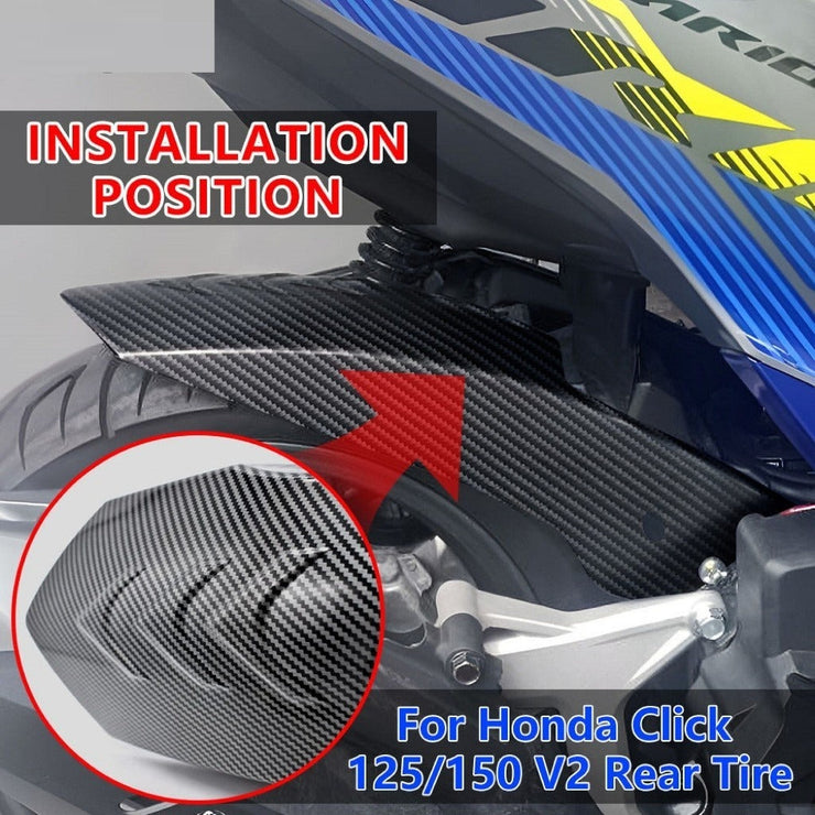 Honda Click Rear Wheel Bracket Rear Tire Hugger Honda Click 125i 150i v2/v3/v4 Carbon White For Motor ...