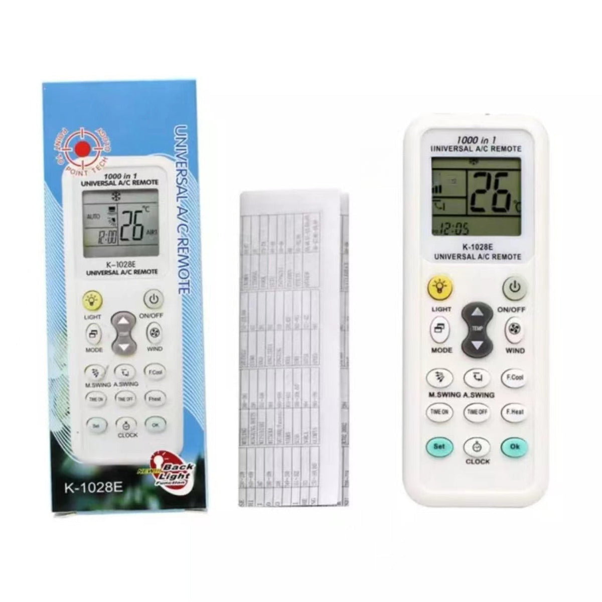 1000 in 1 K-1028E Universal Wireless Remote Control AC Digital LCD Rem ...
