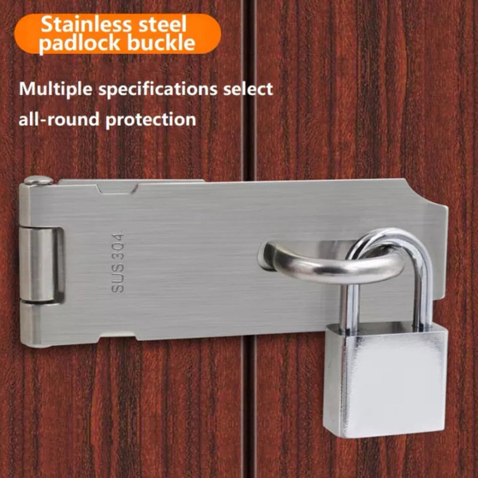 Neilsen Hasp And Staple Gate Door Latch - 90mm X 30mm, Shed Lock With Padlock Eye (1 Pack)