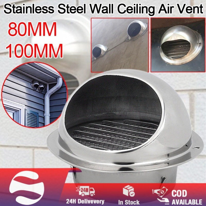 Stainless Steel Wall Ceiling Air Vent Ducting Ventilation Exhaust Gril ...