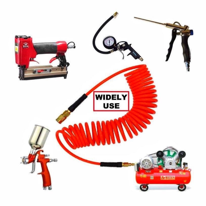 Hose Spring Rope PU Spring Air Compressor Hose Tube Air Rope High Pressure Telescopic H ...