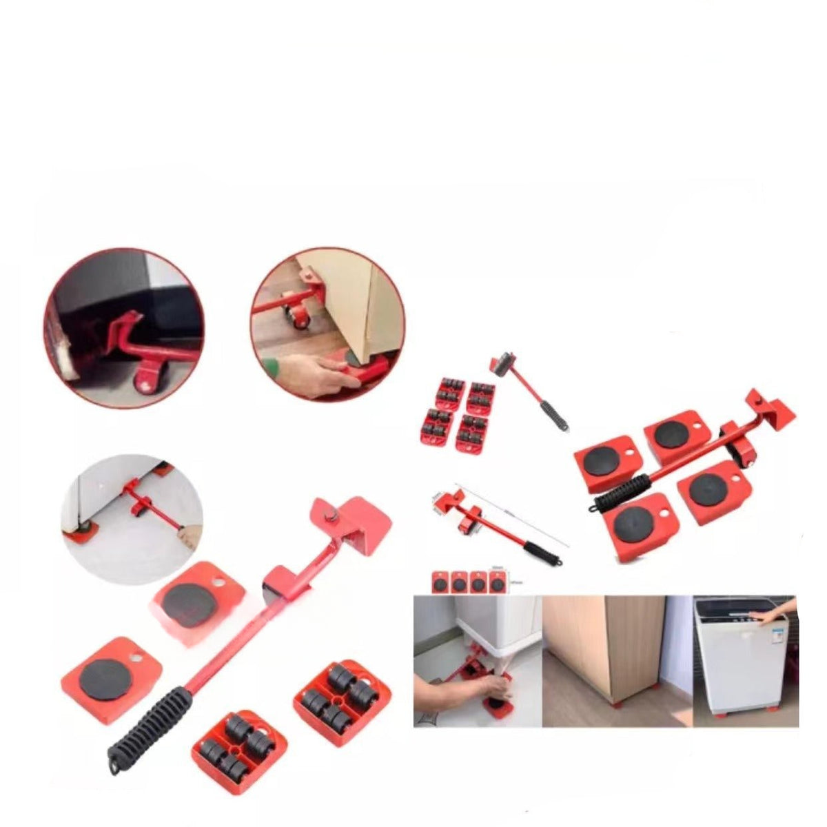 Furniture Moving System With Lifter Tool And 4 Wheels Multifunction He ...