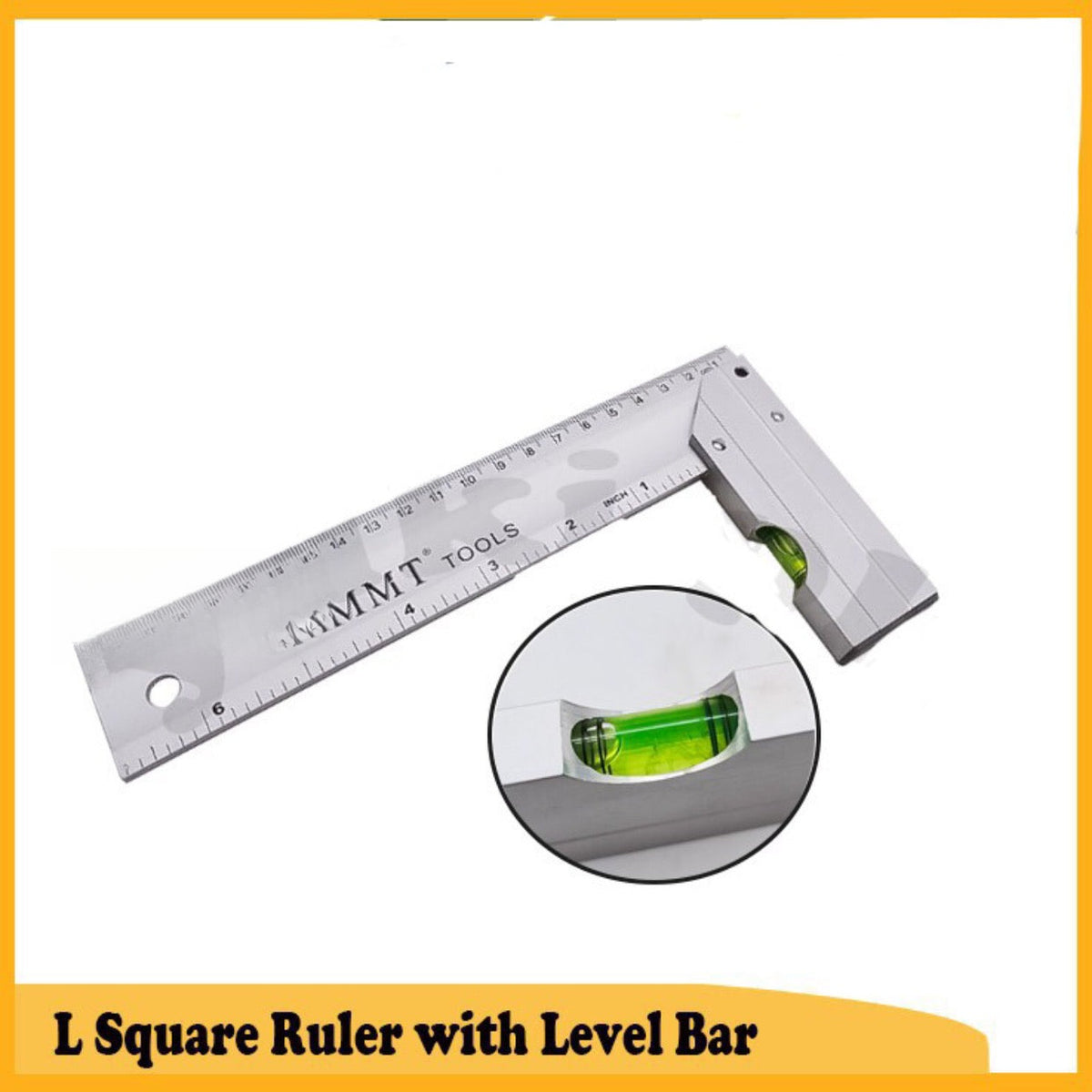 Mini Ruler Level Bar Aluminum Squala L-Square Angle Ruler With Level Bar – Arrow Hardware