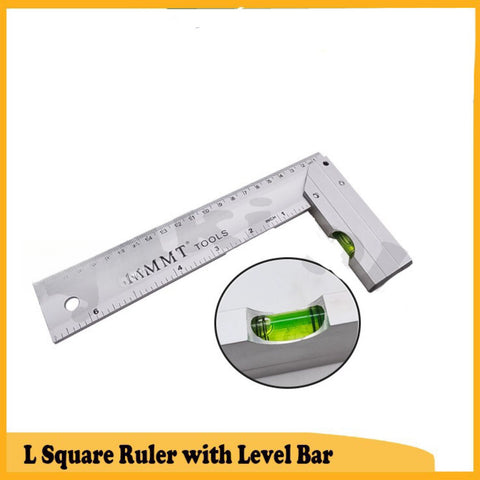 Aluminum Squala L-Square Angle Ruler With Level Bar – Arrow Hardware