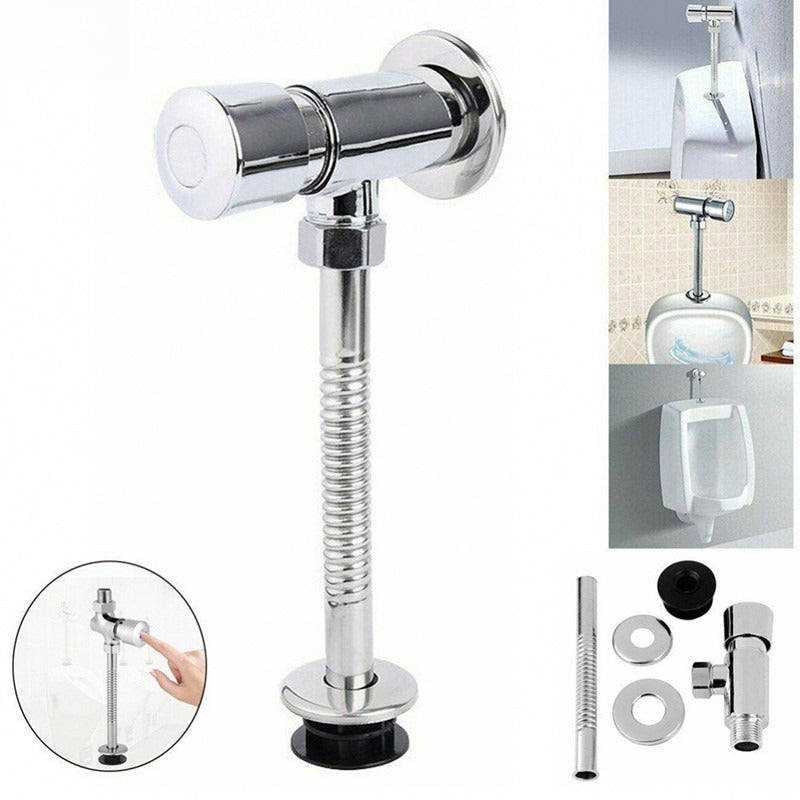 Heavy-Duty Zinc Alloy Manual Push Button Urinal Flush Valve with Delay ...