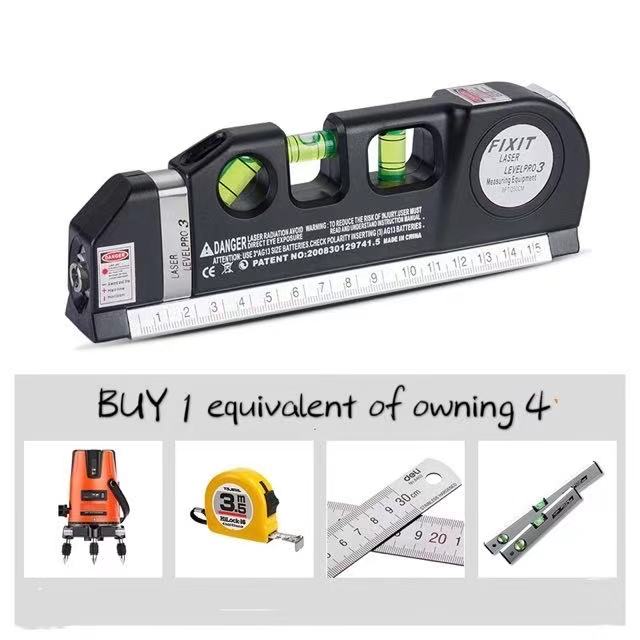 How Level Without Level Ruler Monitor Level Pro Laser Ruler 3 8FT Cross Line Laser 2.5m Ruler Measure Leveli ...