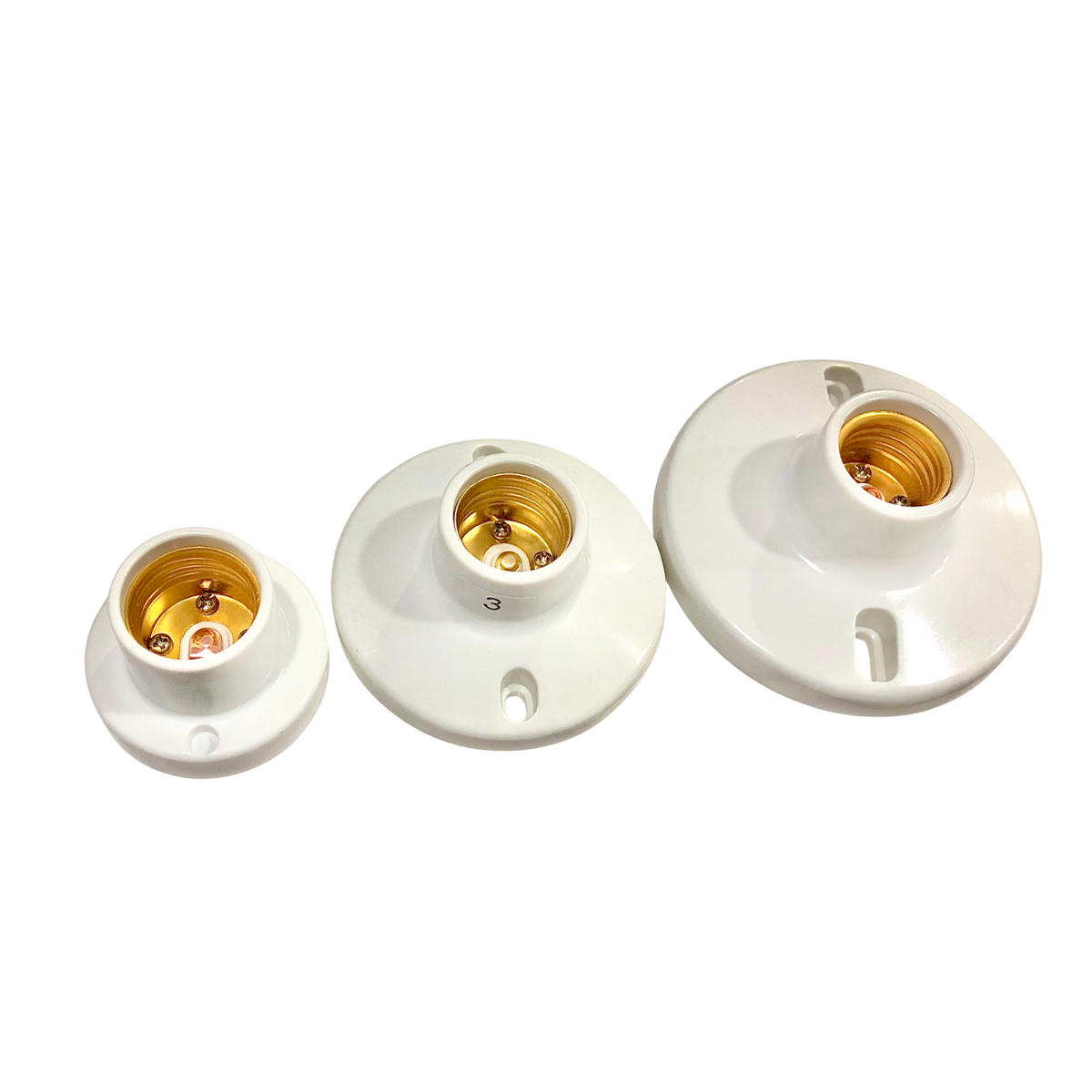 E27 Ceiling Light Bulb Socket Receptacle – Standard Mounting Base (2-3 ...